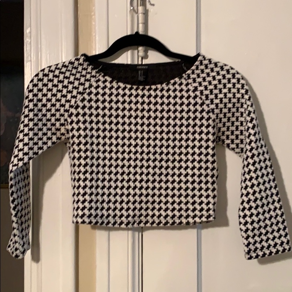 Houndstooth Crop Top